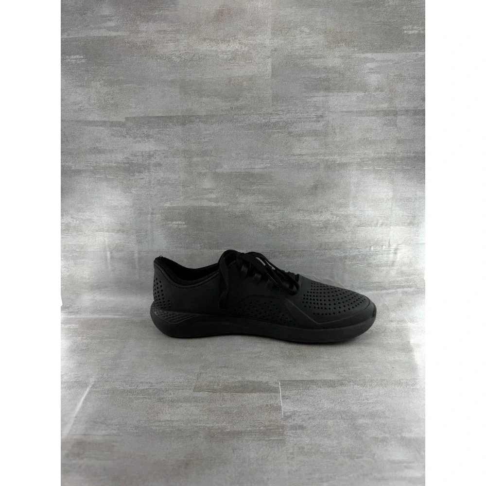 Crocs LiteRide Pacer Men Black Lace Up Sneakers 204967 Size 9